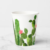 Elegant Cactus Garden Vrijgezellenfeest Cups Papieren Bekers (Achterkant)