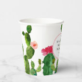 Elegant Cactus Garden Vrijgezellenfeest Cups Papieren Bekers (Rechts)