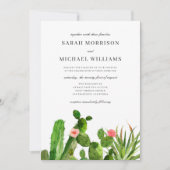 Elegant Cactus Garden| Weddenschap Kaart (Voorkant)