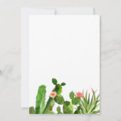 Elegant Cactus Garden| Weddenschap Kaart (Achterkant)