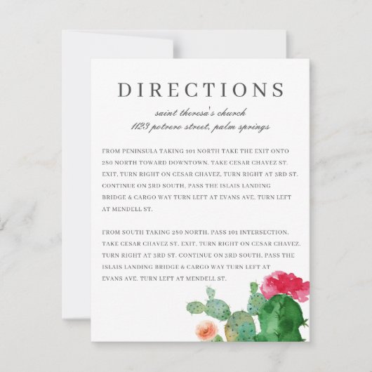 Elegant Cactus Garden | Weddenschapskaart Kaart (Voorkant)