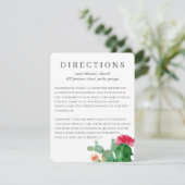 Elegant Cactus Garden | Weddenschapskaart Kaart (Staand voorkant)