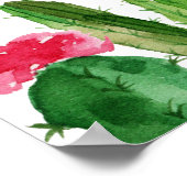 Elegant Cactus Garden | Welkom bruiloft Poster (Hoek)