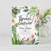 Elegant Cactus Succulent Floral Vrijgezellenfeest Kaart (Staand voorkant)