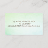 Elegant Cactus Succulent Green Florist Visitekaartje (Achterkant)