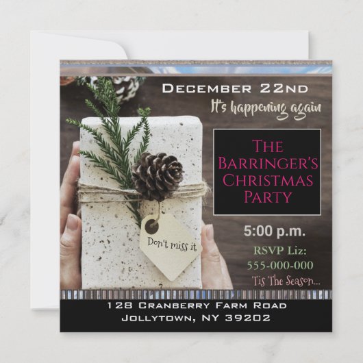 Elegant cadeau Ik hoop dat je naar het kerstfeest Kaart (Voorkant)