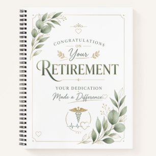 Elegant cadeau voor gepensioneerde zorgverlener al notitieboek