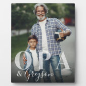 Elegant cadeau voor OPA & kleinkind Foto Keepsake Fotoplaat (Voorkant)