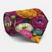 Elegant Cadeau Voor Vriend Ranunculus Stropdas (Opgerold)