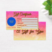 Elegant  cadeaubon visitekaartje (Bureau)