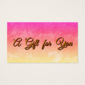 Elegant  cadeaubon visitekaartje (Achterkant)