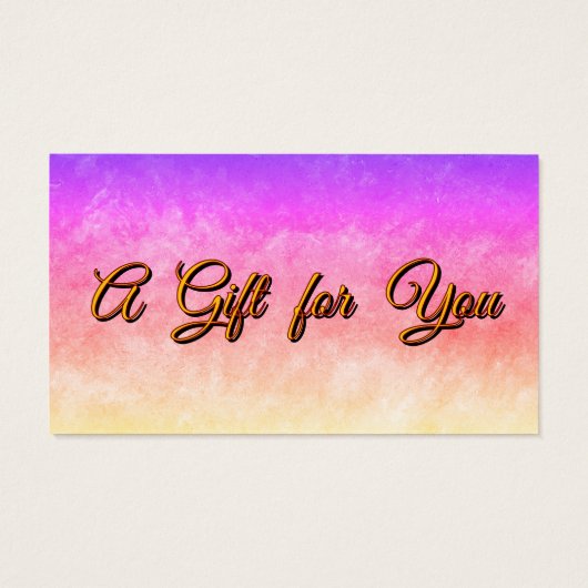 Elegant cadeaubon visitekaartje (Achterkant)