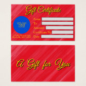 Elegant  cadeaubon visitekaartje (Voorkant /achterkant)