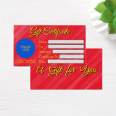 Elegant  cadeaubon visitekaartje (Bureau)