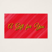 Elegant  cadeaubon visitekaartje (Achterkant)