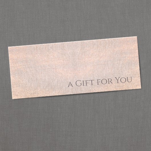 Elegant cadeaubon voor vakantie