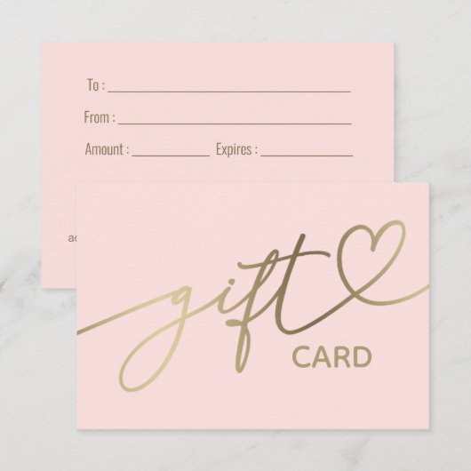 elegant cadeaucertificaat (Voorkant / Achterkant)