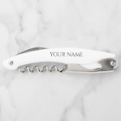 Elegant cadeautje op maat van de flesopener kurkentrekker (Achterkant)