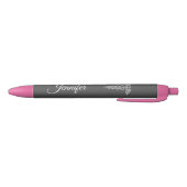 Elegant Caduceus Medical Roze Grey Pen (Bodem)