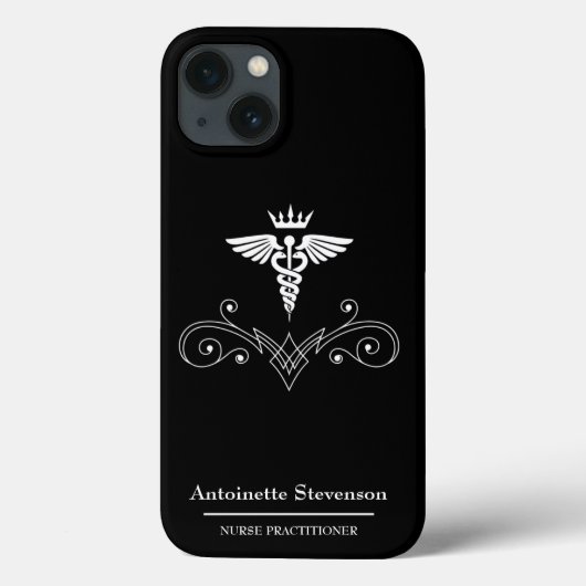Elegant Caduceus Nurse Practitioner Case-Mate iPhone Case (Achterkant)