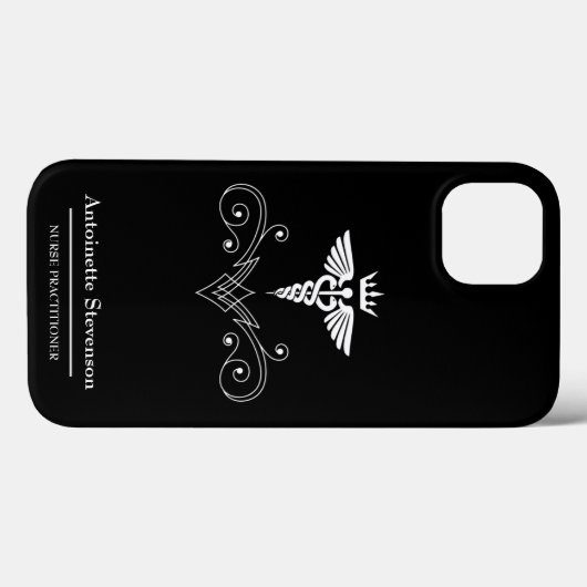 Elegant Caduceus Nurse Practitioner Case-Mate iPhone Case (Achterkant (horizontaal))