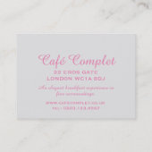 Elegant Café Visitekaartje (Achterkant)