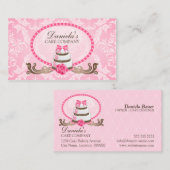 Elegant Cake Bakery Damask Visitekaartje (Voorkant / Achterkant)