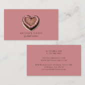 Elegant Cake Bakery Dusty Blush Pink Visitekaartje (Voorkant / Achterkant)