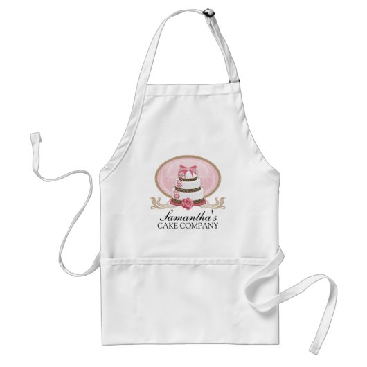 Elegant Cake Bakery, gepersonaliseerd Standaard Schort (Voorkant)