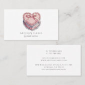 Elegant Cake Bakery Heart Cake Visitekaartje (Voorkant / Achterkant)