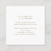 Elegant Cake Bakery Logo Vierkante Visitekaartje (Achterkant)