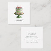 Elegant Cake Bakery  Vierkante Visitekaartje (Voorkant / Achterkant)