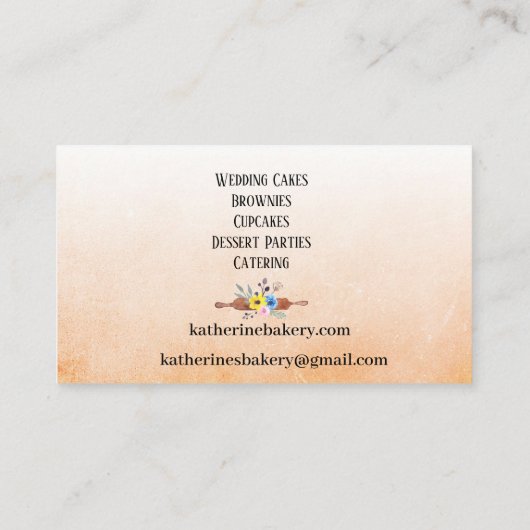 Elegant Cake Bakery Visitekaartjes (Achterkant)