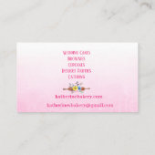 Elegant Cake Bakery Visitekaartjes (Achterkant)