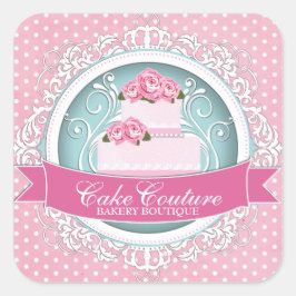 Elegant Cake Box Stickers
