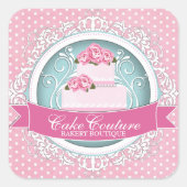 Elegant Cake Box Stickers (Voorkant)