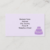 Elegant Cake Business Visitekaartje (Achterkant)