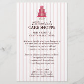 Elegant Cake Custom Bakery Business Flyer (Voorkant)
