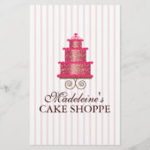 Elegant Cake Custom Bakery Business Flyer (Achterkant)