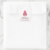 Elegant Cake Custom Bakkerij Zakelijke Sticker (Tas)