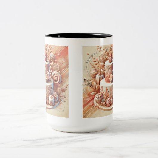 Elegant Cake Designer Tweekleurige Koffiemok (Center)