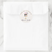 Elegant cake-etiket ronde sticker (Tas)