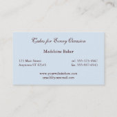 Elegant Cake in Roze Visitekaartje Aangepaste Bakk (Achterkant)