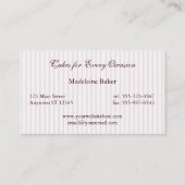 Elegant Cake in Roze Visitekaartje Aangepaste Bakk (Achterkant)