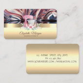 Elegant Cake Mixer Flower Bakery Gold Abstract Visitekaartje (Voorkant / Achterkant)