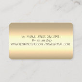 Elegant Cake Mixer Flower Bakery Gold Abstract Visitekaartje (Achterkant)