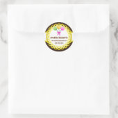 Elegant Cake Poppen Bakery Packaging Seals Ronde Sticker (Tas)