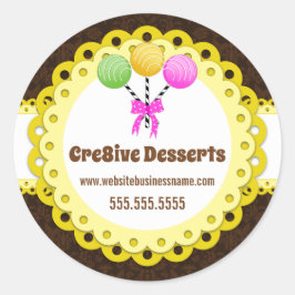 Elegant Cake Poppen Bakery Packaging Seals Ronde Sticker