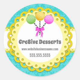 Elegant Cake Poppen Bakery Packaging Seals Ronde Sticker