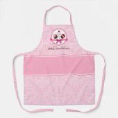 Elegant Cake Poppen en Damask Schort (Voorkant)